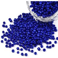Blue Glass Seed Beads for DIY Jewelry Making - 2mm, 1mm Hole