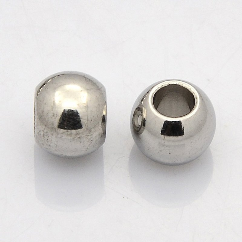 Rondelle 201 en Acier Inoxydable Résistant à la Corrosion - Perles Européennes — Jewelry Beads