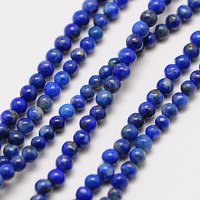 Natural Lapis Lazuli Round Beads Strands, 2mm, Hole: 0.8mm — Jewelry Beads