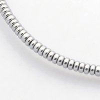 Brins de perles en hématite synthétique - Plaqué platine, 2x1mm, 372pcs — Perles à bijoux