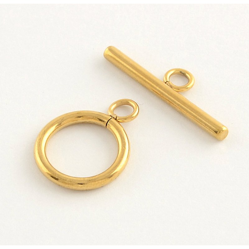 Attaches à anneau en acier inoxydable 304 - Plaqué or 24k — Accessoires pour bijoux