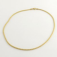 Collier en Chaîne Ropé en Acier Inoxydable Doré de 20.4 pouces — Collier pendentif