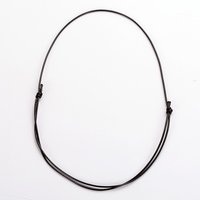 Corde en polyester ciré pour fabrication de colliers, noir, 14,17-28,35 pouces — Outils de création de bijoux