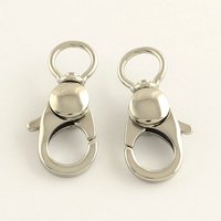 304 Stainless Steel Swivel Lobster Claw Clasps - 25x11x6mm — Jewelry Findings
