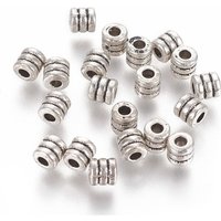 Tibetan Style Alloy Bead Spacers, Antique Silver, Lead Free