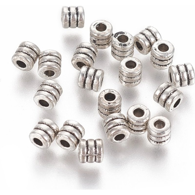 Intercalaires en alliage de style tibétain, argent antique, sans plomb — Perles à bijoux