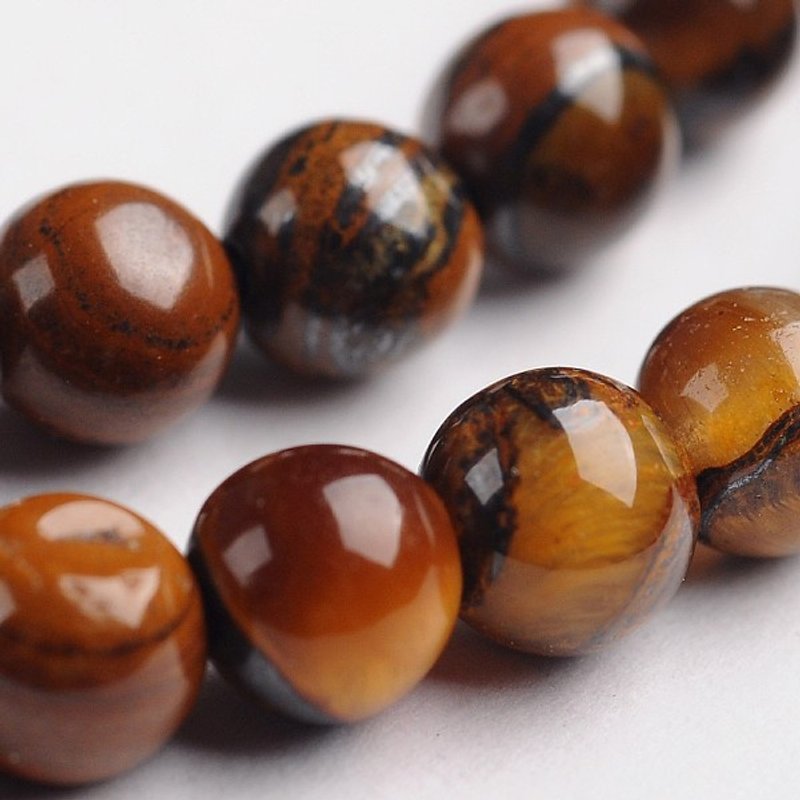 Brins de perles en pierre précieuse œil de tigre naturel, 4mm, 14.9 pouces — Perles à bijoux