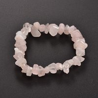 Chips Natural Rose Quartz Beaded Stretch Bracelet — Bracelet Women