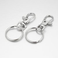 Attaches à rotation en alliage avec anneaux en fer, platine, 36x15x5mm — Accessoires pour bijoux
