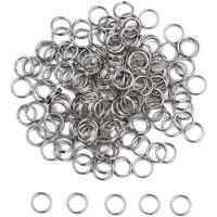 304 Stainless Steel Split Rings, Double Loops Jump Rings, 8x1.5mm