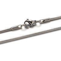 Collier Chaîne Serpent en Acier Inoxydable 304 avec Fermoir Mousqueton — Collier pendentif