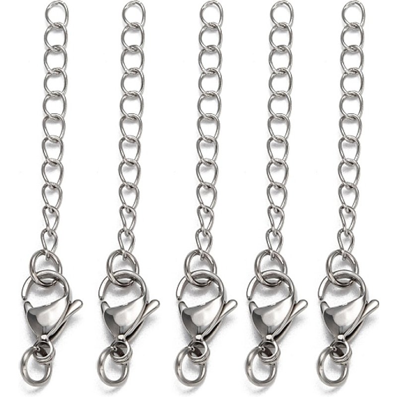 Rallonge de chaîne en acier inoxydable 304, résistant au ternissement, 65-70mm — Accessoires pour bijoux
