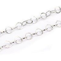 Chaînes de câble en acier inoxydable 304, soudées, ovales plates, 5mm — Chaînes, fils et cordons