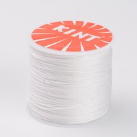 Corde en polyester cirée ronde, cordon tressé, blanc, 0,5 mm, 115,92 verges — Chaînes, fils et cordons