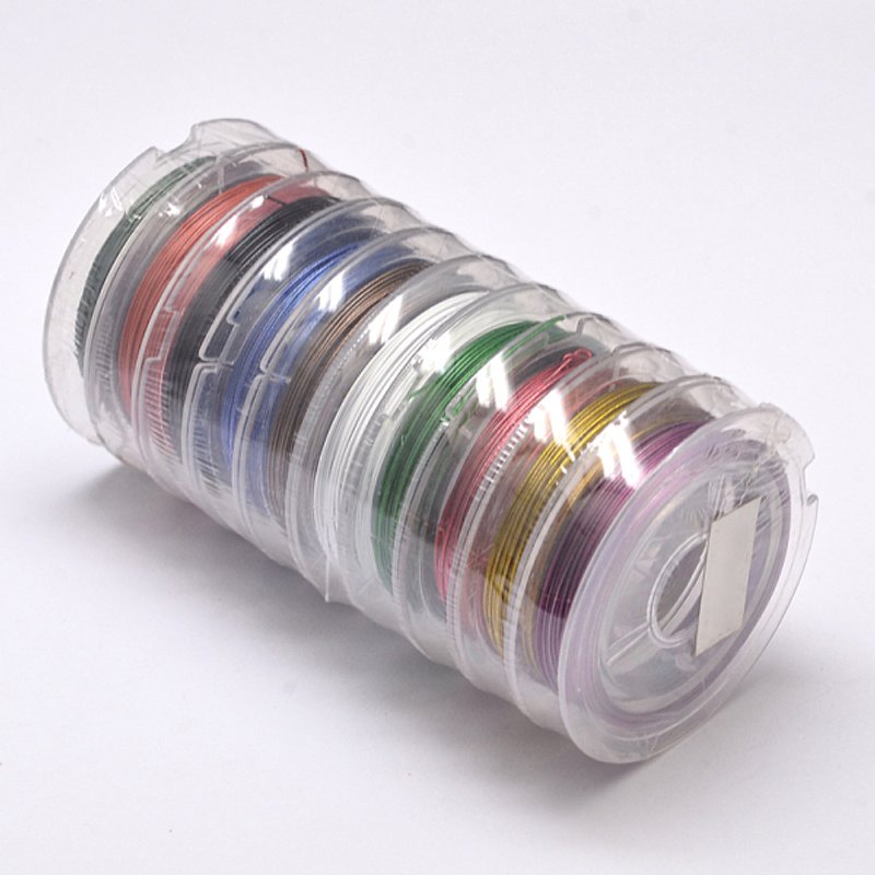 Tail Wire, Nylon-coated Stainless Steel, Mixed Color, 0.38mm, 32.8 Feet — Chains, Wire & Cord