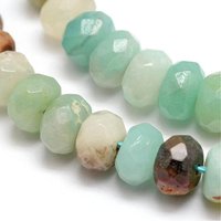 Natural Flower Amazonite Rondelle Beads Strands, 8x5-6mm — Jewelry Beads