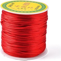 Corde satin en nylon Rattail, rouge, 1.0mm, 76.55 verges — Chaînes, fils et cordons