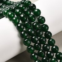Natural Malaysia Jade Bead Strands, Dyed Dark Green, 8mm — Jewelry Beads