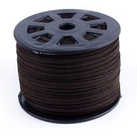 Cordons en Suède Synthétique, Brun Noix de Coco, 1/8 pouce x 1,5mm, 100 verges