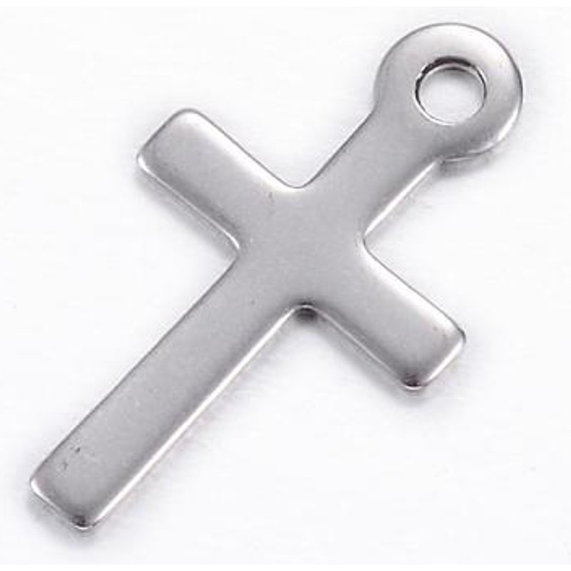 Charm en Acier Inoxydable 304 Résistant à l'Oxyde, Croix, 17x10mm — Breloques et pendentifs