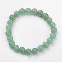 Bracelet Élastique en Aventurine Verte Naturelle, Diamètre Intérieur de 47mm — Bracelet Femme