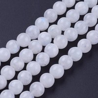 Natural Rainbow Moonstone Bead Strands, Grade AB, 6mm, 15.3 inch — Jewelry Beads