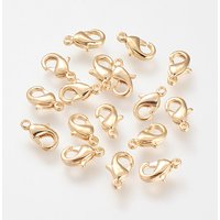 Attaches de homard en laiton, sans nickel, plaqué or 18K — Accessoires pour bijoux