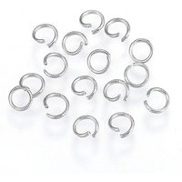 304 Stainless Steel Open Jump Rings for DIY Jewelry and Keychains