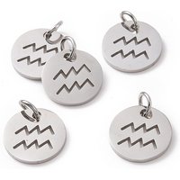 Charms Zodiac Aquarius en Acier Inoxydable 304 Non-Tarnish — Breloques et pendentifs