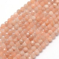 Fils de perles de soleil naturel, facettées, rondes 3mm, 113pcs — Perles à bijoux