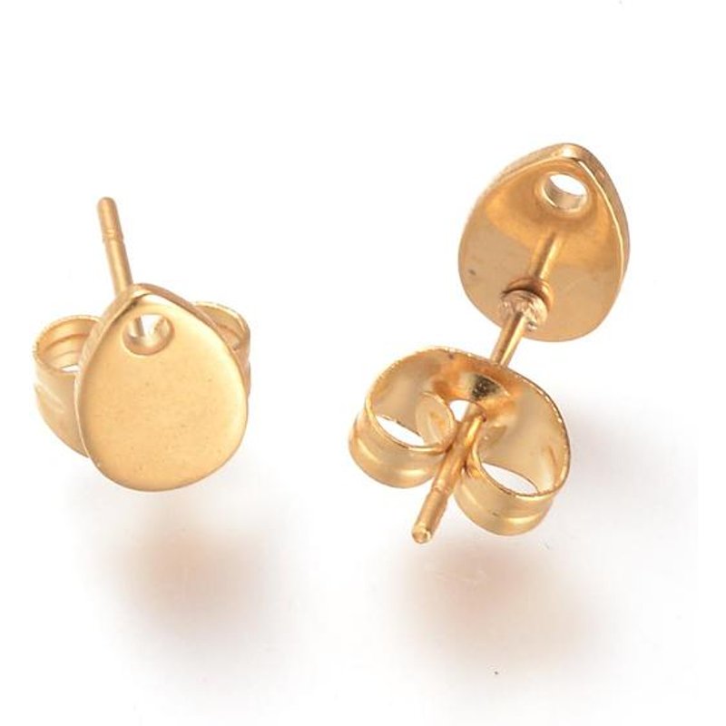 Trouvailles de boucles d'oreilles en acier inoxydable 304 en forme de goutte avec boucle — Accessoires pour bijoux