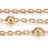 Ion Plating 304 Stainless Steel Cable Chains with Steel Beads — Chains, Wire & Cord