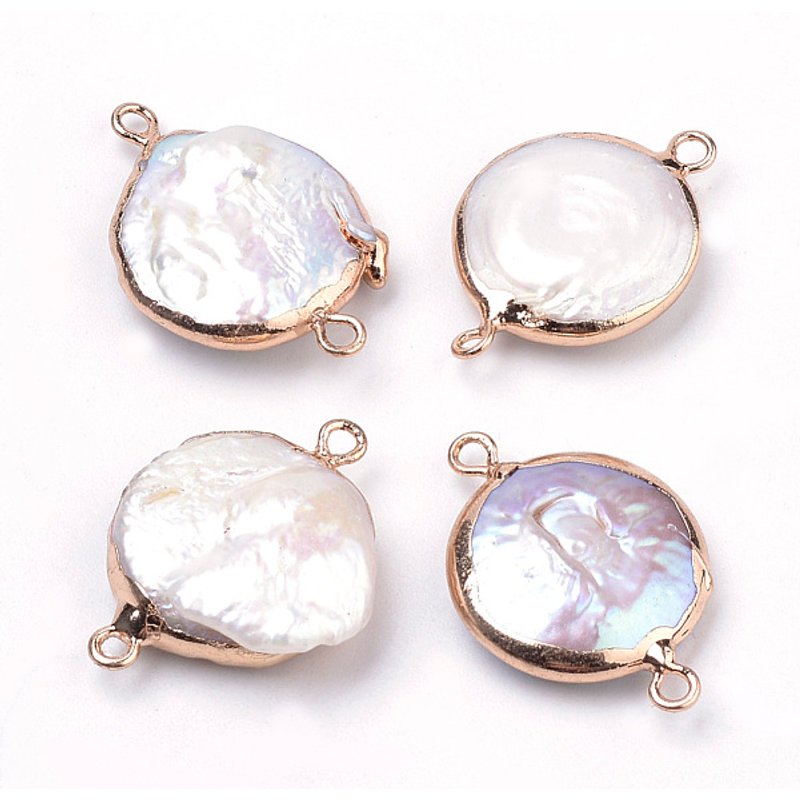 Connecteurs en perles baroques naturelles Keshi avec attaches en fer — Accessoires pour bijoux
