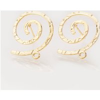 Trouvailles de Boucles d'Oreilles en Laiton avec Boucle, Vortex, Sans Nickel, Plaqué Or 18K — Accessoires pour bijoux
