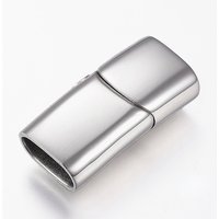 Attaches magnétiques en acier inoxydable 304 avec extrémités à coller, rectangulaires — Accessoires pour bijoux