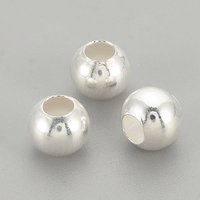 925 Sterling Silver Round Beads with 1.5mm Hole — Jewelry Beads