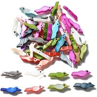 Natural Freshwater Shell Beads, Dyed, Bird, Mixed Color — Jewelry Beads