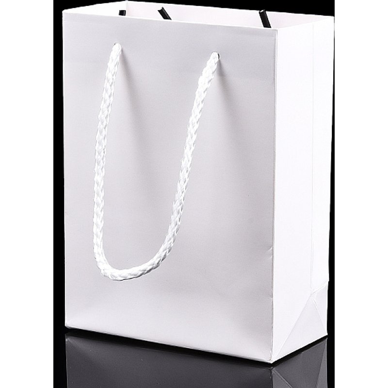 Rectangle Cardboard Paper Bags with Nylon Cord Handles — Jewelry Display & Storage