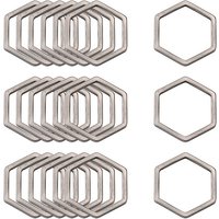 Anneau de Liaison Hexagonal en Acier Inoxydable 304, Résistant au ternissement — Accessoires pour bijoux
