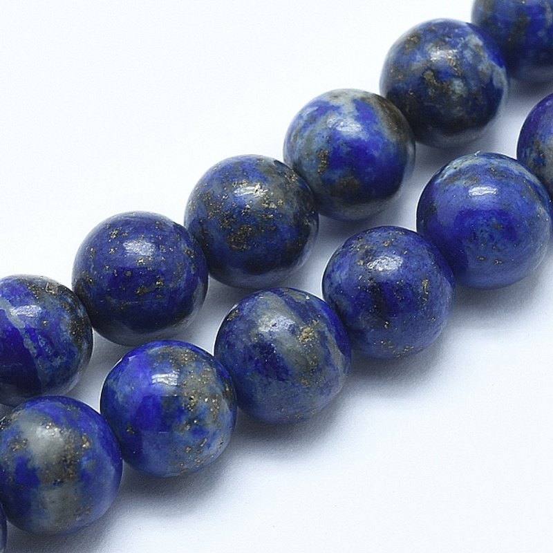 Brins de perles de lapis lazuli naturel, ronds 8mm, 15 pouces — Perles à bijoux