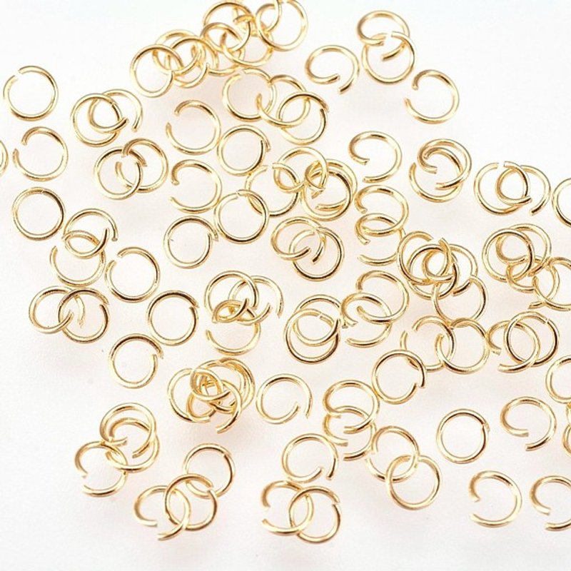 Anneaux ouverts en acier inoxydable 304, plaqués or 18k, 3000pcs — Accessoires pour bijoux