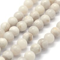 Natural White Crazy Lace Agate Beads Strands, Round 6mm — Jewelry Beads
