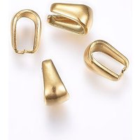Bails à snap en acier inoxydable 304 avec placage ionique, dorés, 7x5x4mm — Accessoires pour bijoux