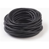 Braided Leather Cord with Core, Black, 6mm, 10.93 yards — Chains, Wire & Cord