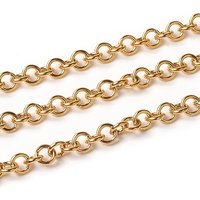 Ion Plating 304 Stainless Steel Rolo Chains, Belcher Chain, 10m Roll — Chains, Wire & Cord