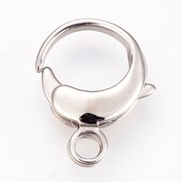 304 Stainless Steel Lobster Claw Clasps, Tarnish Resistant — Jewelry Findings