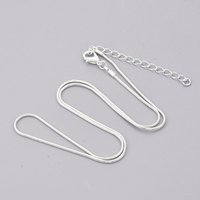 Collier en chaîne serpent rond en laiton avec fermoir mousqueton, 18,5 po — Collier pendentif