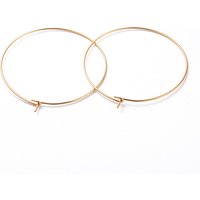 316 Surgical Stainless Steel Hoop Earring Findings, 18k Gold Plated — Jewelry Findings