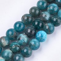 Fils de perles d'apatite naturelle, grade AB, rond, 10 mm, 15,3 pouces — Perles à bijoux