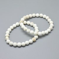 Bracelet Élastique en Perles de Magnésite Naturelle pour Femmes — Bracelet Femme